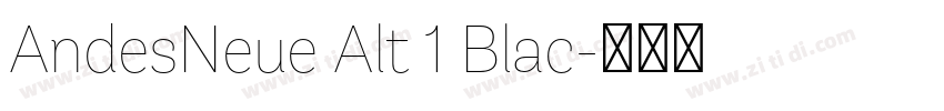 AndesNeue Alt 1 Blac字体转换
